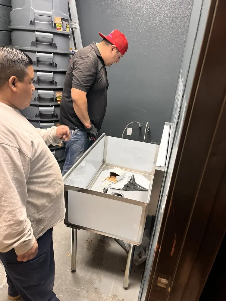 Commercial plumbing and sink installation in Mastic